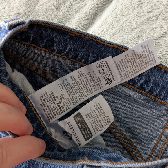 Women's Levis 501 jeans blue high waisted straight leg - Picture 10 of 11